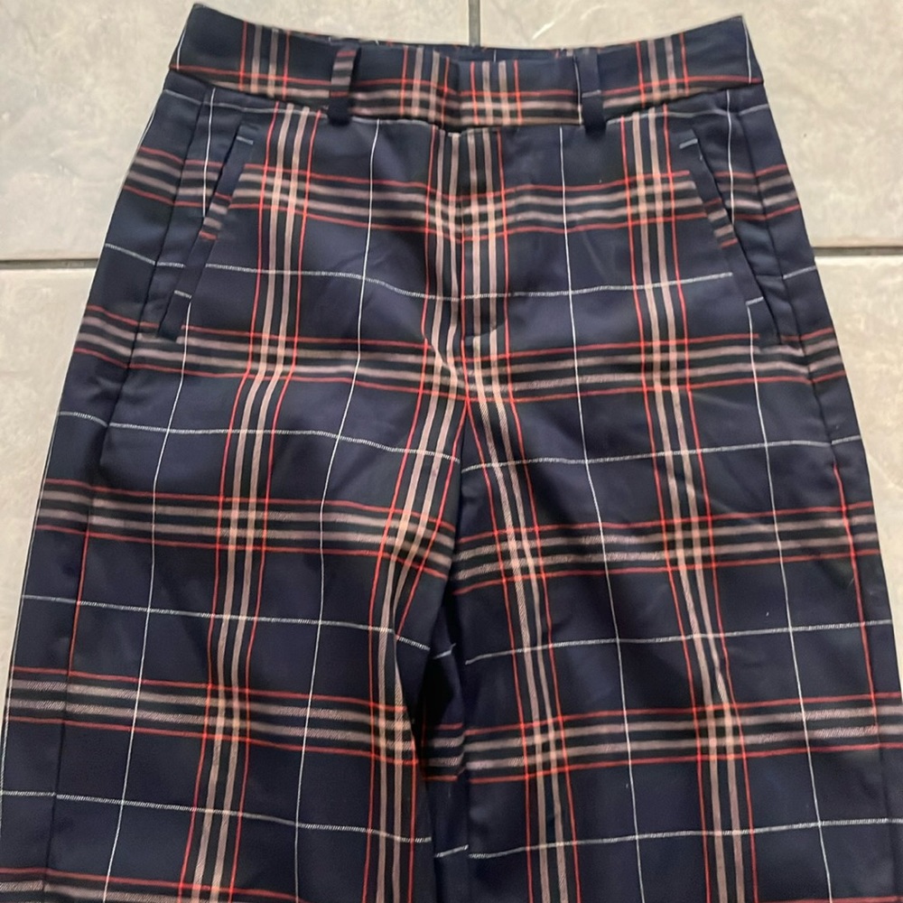 Banana Republic size 2 plaid wide leg dress pants